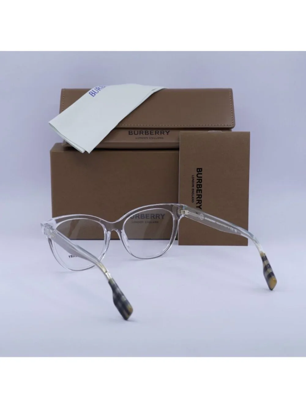 Burberry BE2375 3024 Cat Eye Eyeglasses 53mm - Transparent